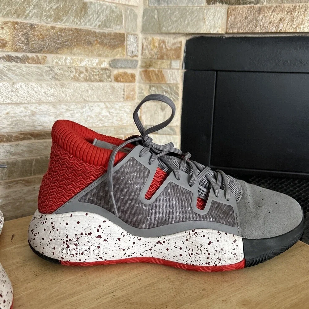 Adidas Pro Vision Men's Basketball‎ Shoes Grey Burgundy Skull G27754 Size 10.5